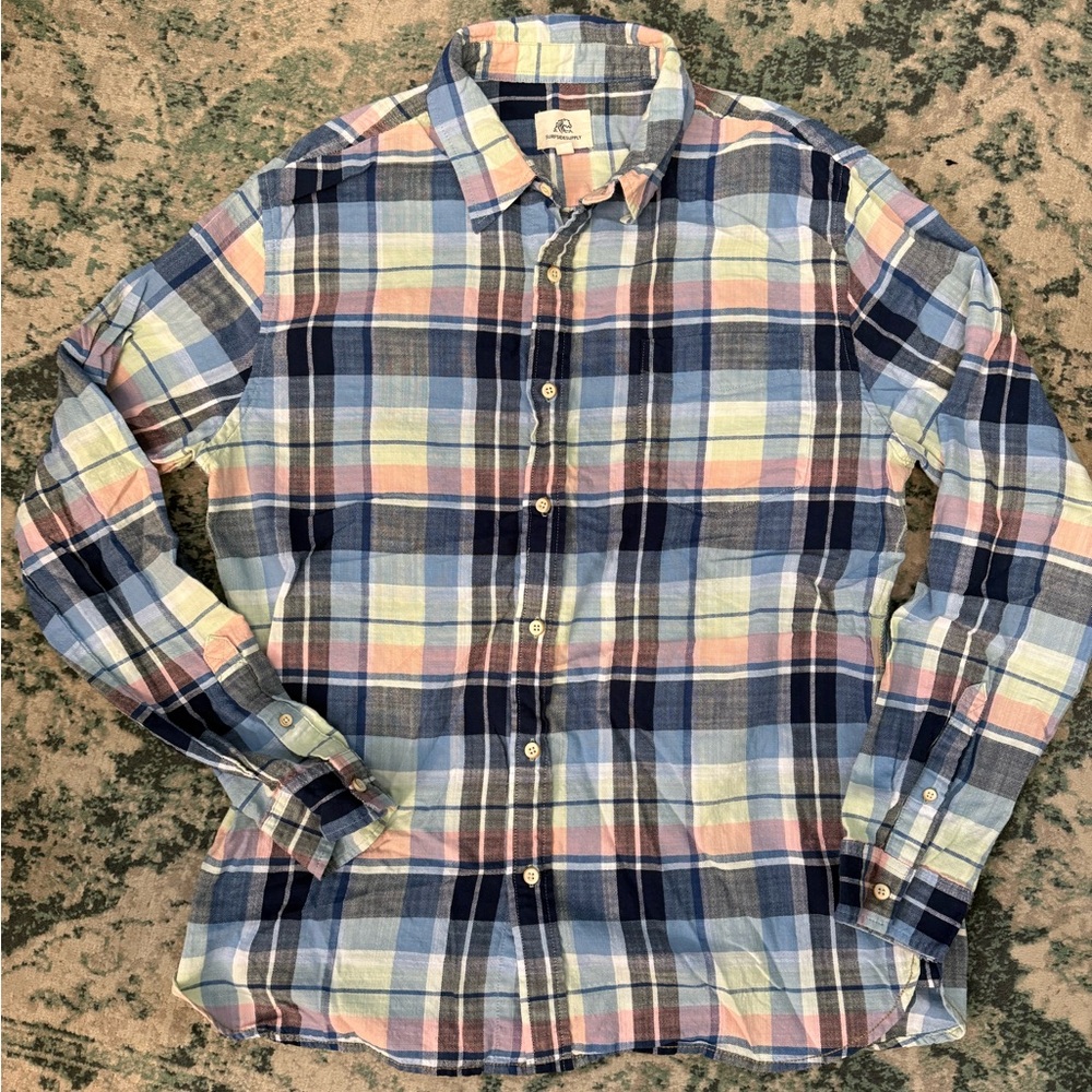 Mens Surfside Supply Plaid Shirt - XL